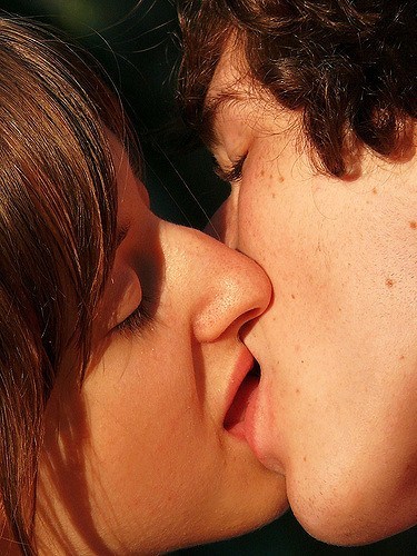 passionate kiss